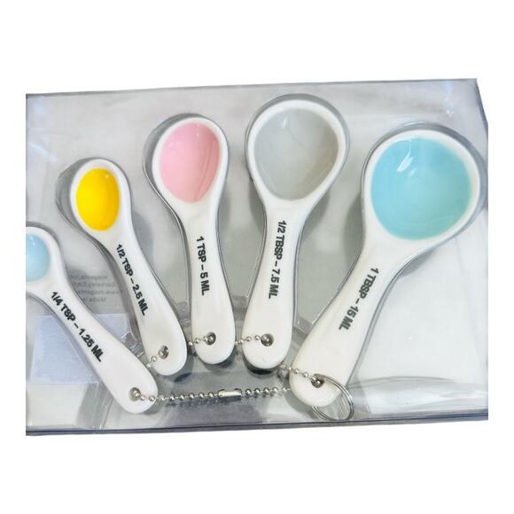 NIB Rae Dunn Ceramic Pastel Measuring Spoons - Picture 2 of 2